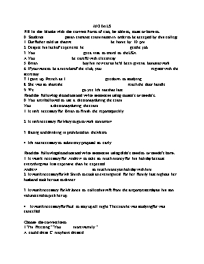 Một số bài tập Tiếng Anh Lớp 11